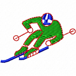 Ski Embroidery Design 10 Ski Embroidery Design 10